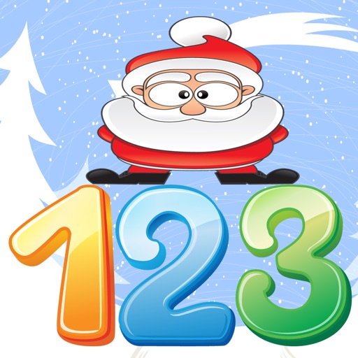 Learning english count numbers 123 and santaclaus vocabulary icon