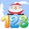 Learning english count numbers 123 and santaclaus vocabulary