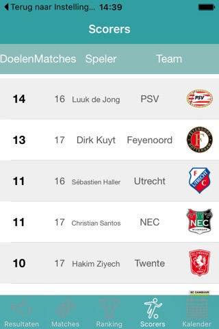 InfoLeague - Dutch Eredivisie screenshot 2