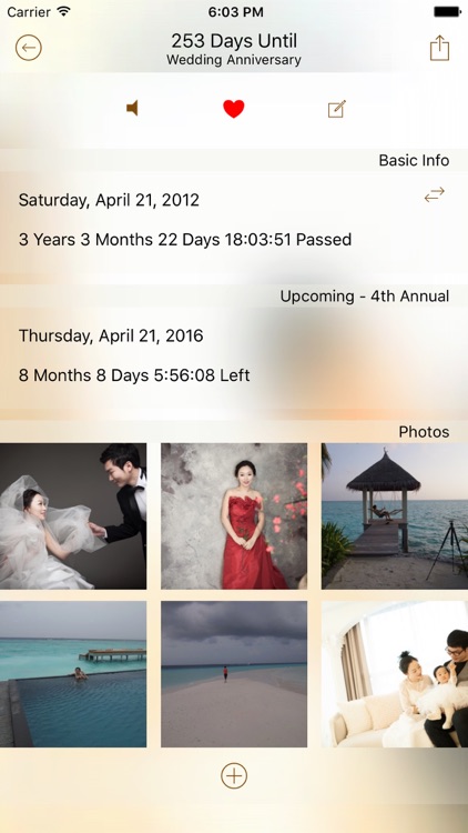 Golden Days - Remember important dates with Event Countdowns