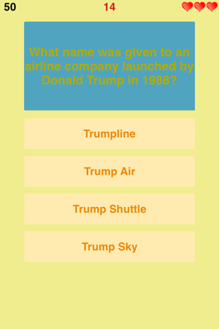 Trivia for Donald Trump - Super Fan Quiz for American Billionaire Mogul - Collector's Edition screenshot 3
