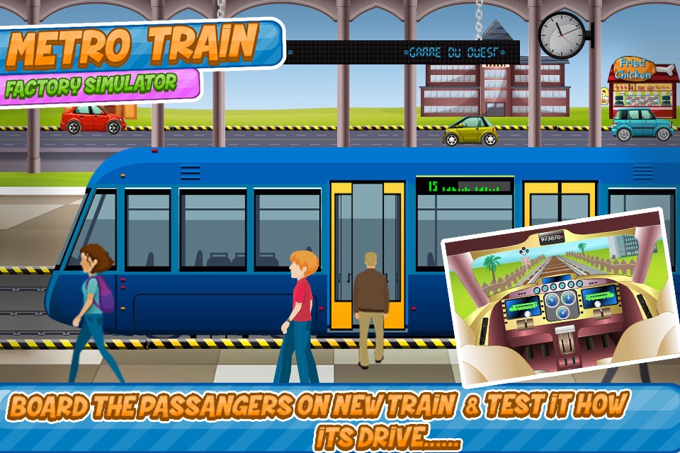 Metro Train Factory Simulator Kids Games screenshot 2
