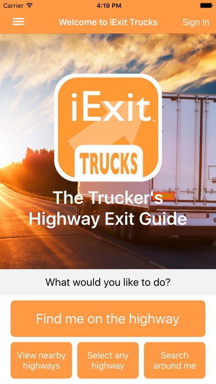 iExit Trucks: The Trucker's Highway Exit Guide