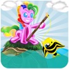 Little Unicorn Fishing Game For Kids - Pony and Turtle Boat