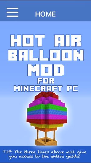 Hot Air Balloon Mod For Minecraft PC