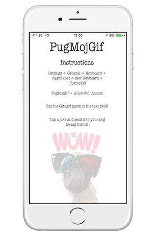 PugMojGif - Animated Pug Gifs for messaging screenshot 4