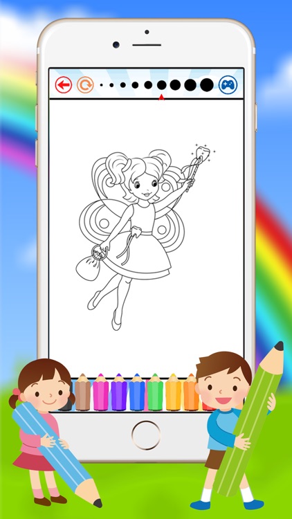 Fairy & Princess Coloring Book for Kids Preschool Toddler screenshot-3