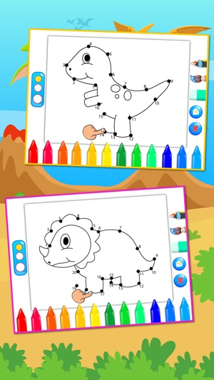 Dinosaurs Connect the Dots Coloring Book Dot to Dot Game for(圖2)-速報App