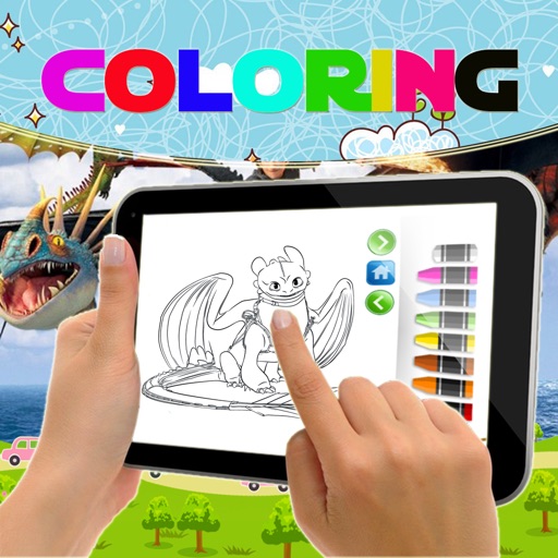 Coloring Book How To Train Your Dragon Version icon