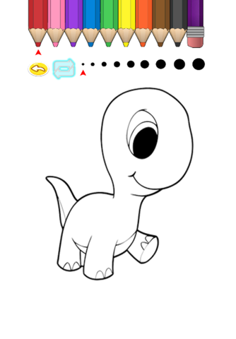 Kids Coloring Book - Cute Cartoon Dinosaur 2 screenshot 3
