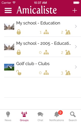 Amicaliste Social Groups screenshot 2