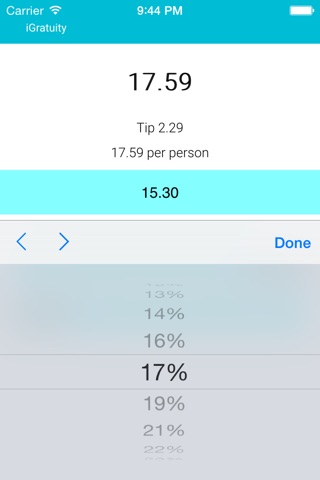 iGratuity - Tip Calculator screenshot 2