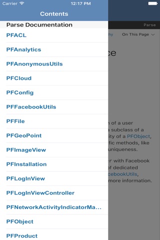 Parse Docs - Offline Documentation for Parse screenshot 2