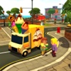 Blocky Candy Ice-Cream Truck Delivery