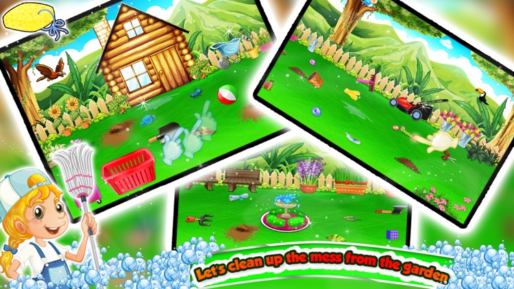 Garden Wash – Cleanup, decorate & fix the house lawn in this game for kids