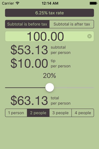 Tip Calculator • Generosity dispenser screenshot 2