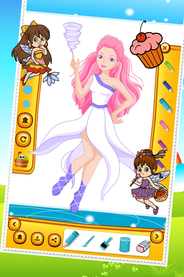 Beauty Fairy Princess Coloring Book Drawing for Kid Games screenshot 4