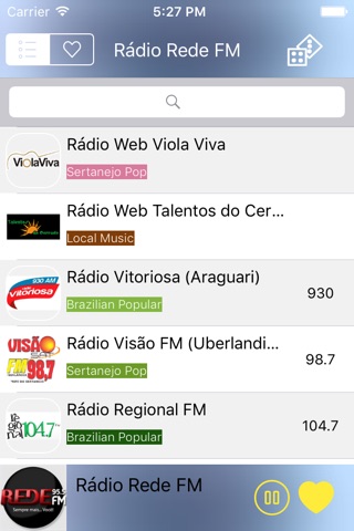 Rádios - Um rádio simples para iPhone e iPod touch - Todas as Rádios AM e FM Brasileiras screenshot 2