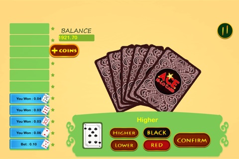 Ace Casino HiLo Card Bonanza - win virtual gambling chips screenshot 3