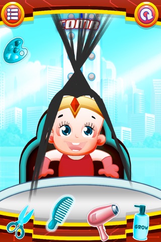 Baby Super Hero Hair Salon - Kids Haircut Games FREE screenshot 4