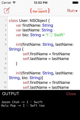 TRY CODING for swift screenshot 2