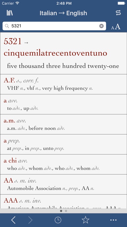 Italian-English Translation Dictionary and Verbs