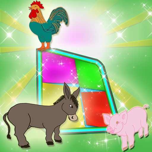 Animals Magical Farm Memory Match Flash Cards Game