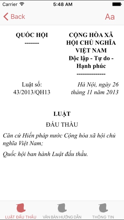 Luật Đấu Thầu Năm 2013