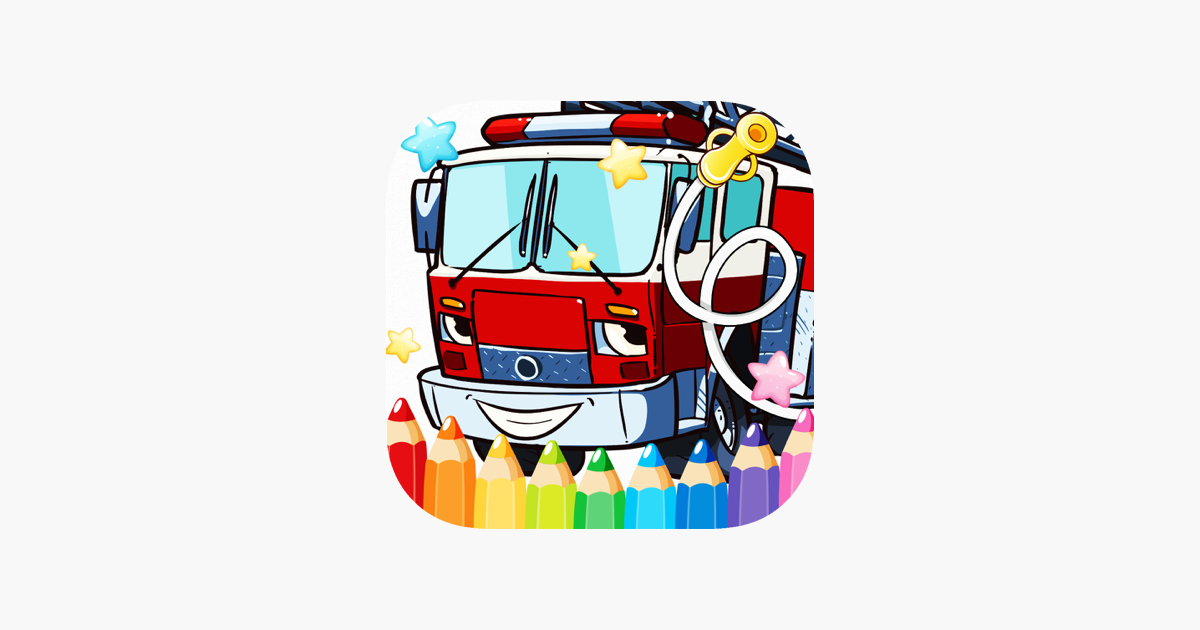 Auton Paloauto Free Tulostettava värityskuvia lapsille App Storessa