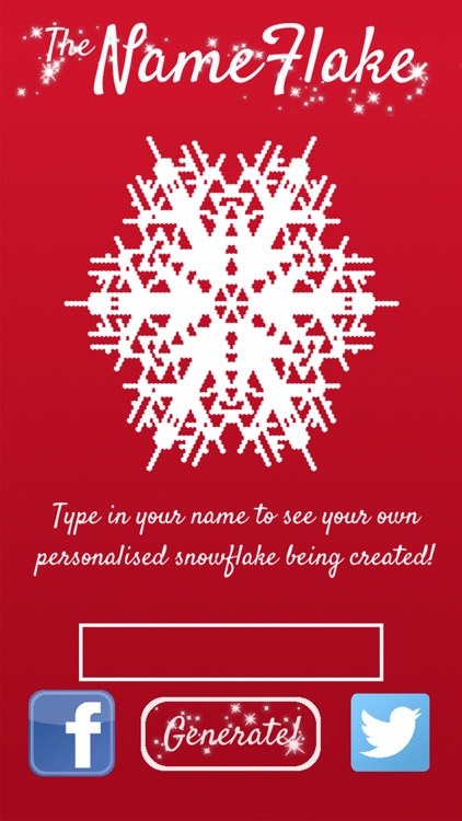 NameFlake - Generate a Snowflake from your name!