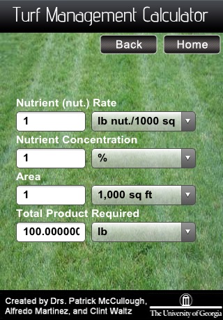 Turfgrass Management Calculator screenshot 3