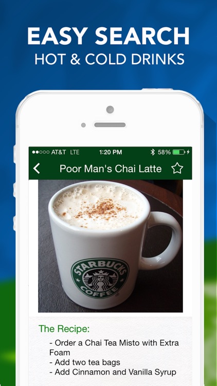 Secret Menu for Starbucks Pro - Coffee, Frappuccino, Tea, Hot, and Cold Drinks Recipes
