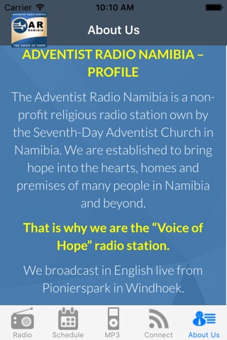 Adventist Radio Namibia screenshot 3