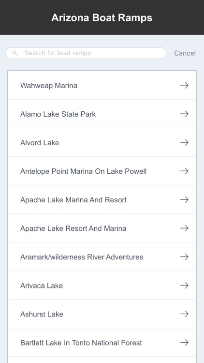 Arizona Boat Ramps & Fishing Ramps