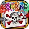 Coloring Book : Painting Pictures on Pirates for Kids Pro