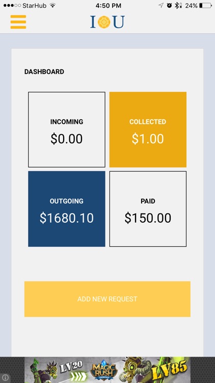 IOU - Pay & Receive Debts