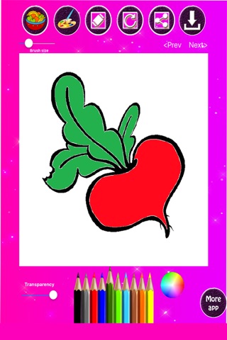 Fruit & Vegetables Coloring screenshot 4
