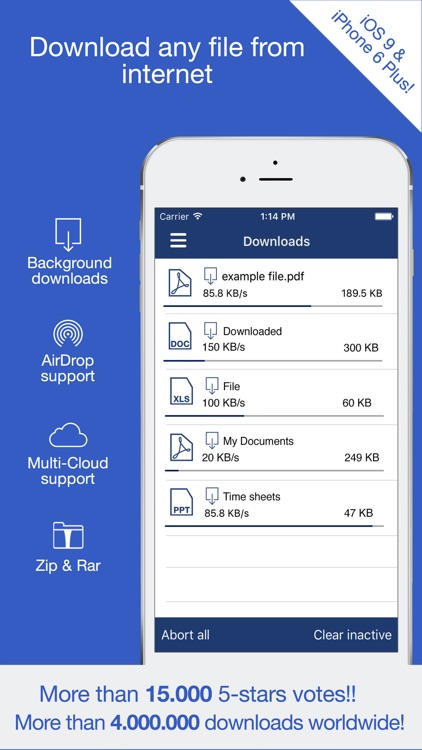Total: browser with file manager and cloud storage support