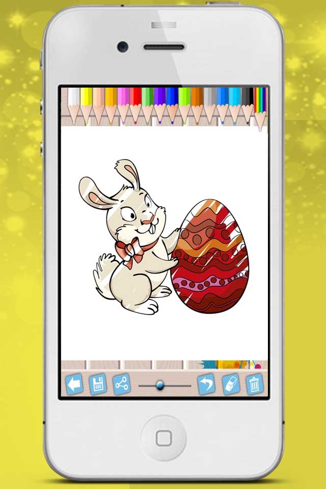 Easter chocolates picture book - paint Raster eggs bunnies coloring game kids screenshot 2