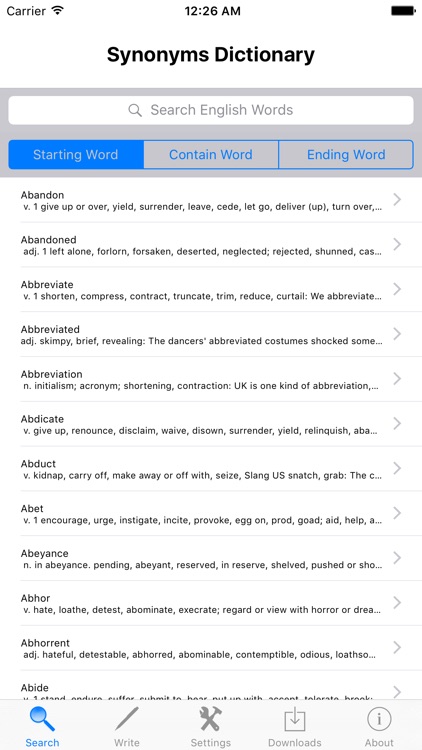 English Synonyms Dictionary Free With Sound