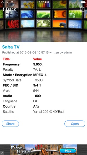 Afghanistan TV Channels Sat Info(圖2)-速報App