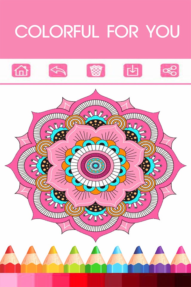 Mandala Coloring Book - Adult Colors Therapy Free Stress Relieving Pages 2 screenshot 3
