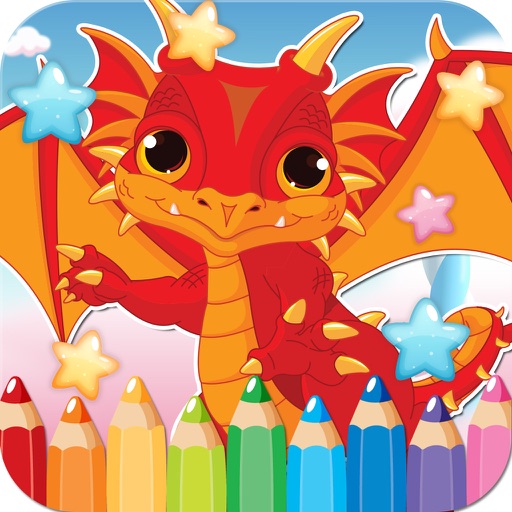Livre De Coloriage Dessin Dragon - caricature mignonne art idées pages pour les enfants