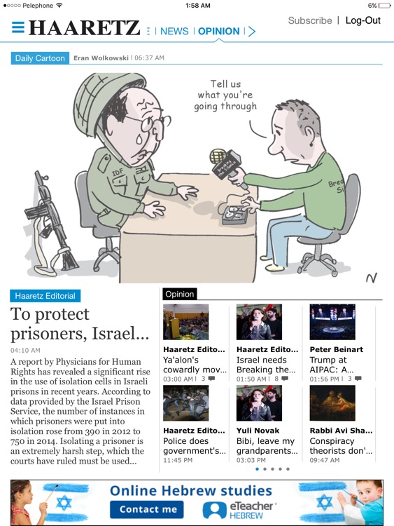 Haaretz English Edition for iPad