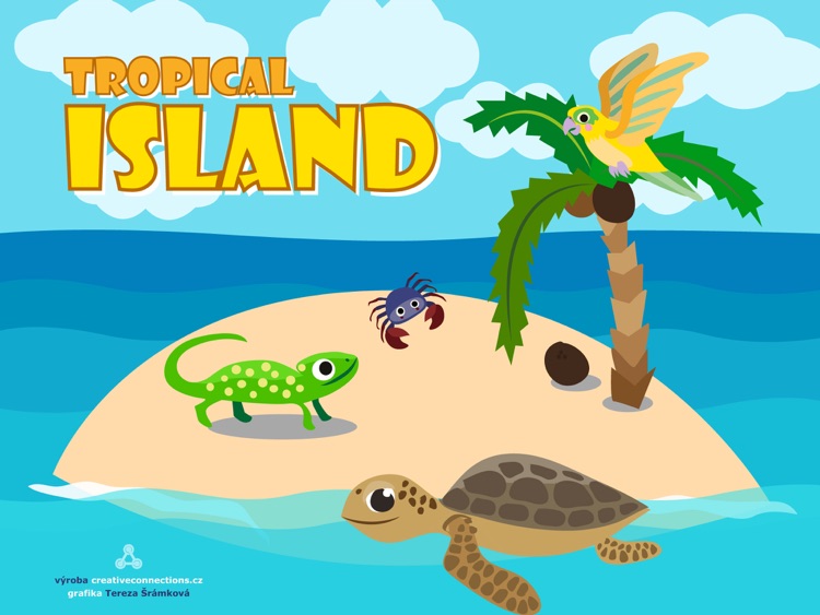 Tropical island puzzle for kids