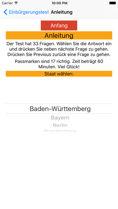 How to cancel & delete Einbürgerungstest - Deutsch - Voraussetzung für die Staatsbürgerschaft Deutsch from iphone & ipad 4