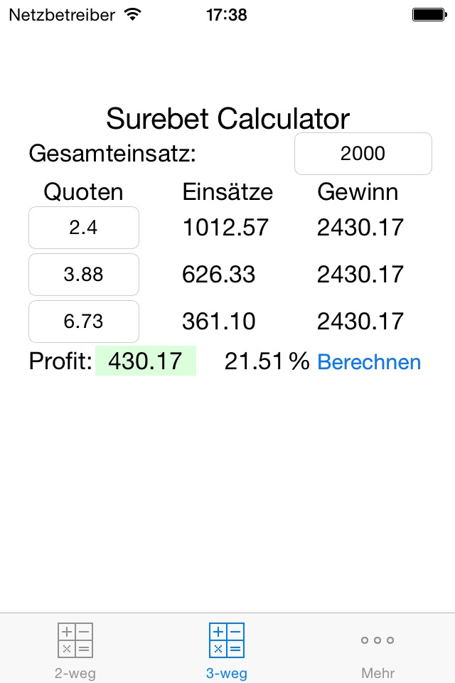 Surebet Calculator screenshot 4