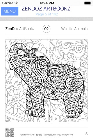 Zendoz ArtBookz - 02 - Wildlife Animalz - Coloring Book screenshot 2