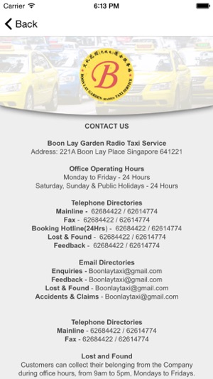 Boon Lay Taxi Services(圖4)-速報App