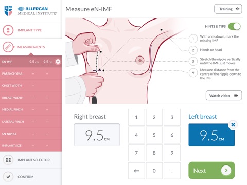 Natrelle™ Implant Selection App - SE screenshot 2